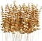 36 Pcs Gold Artificial Eucalyptus Stems 15'' Faux Eucalyptus Leaves Decor Fake Greenery Branches for Xmas branchs Decor Wedding Bouquet Centerpiece Flower Floral Arrangement Home Decoration